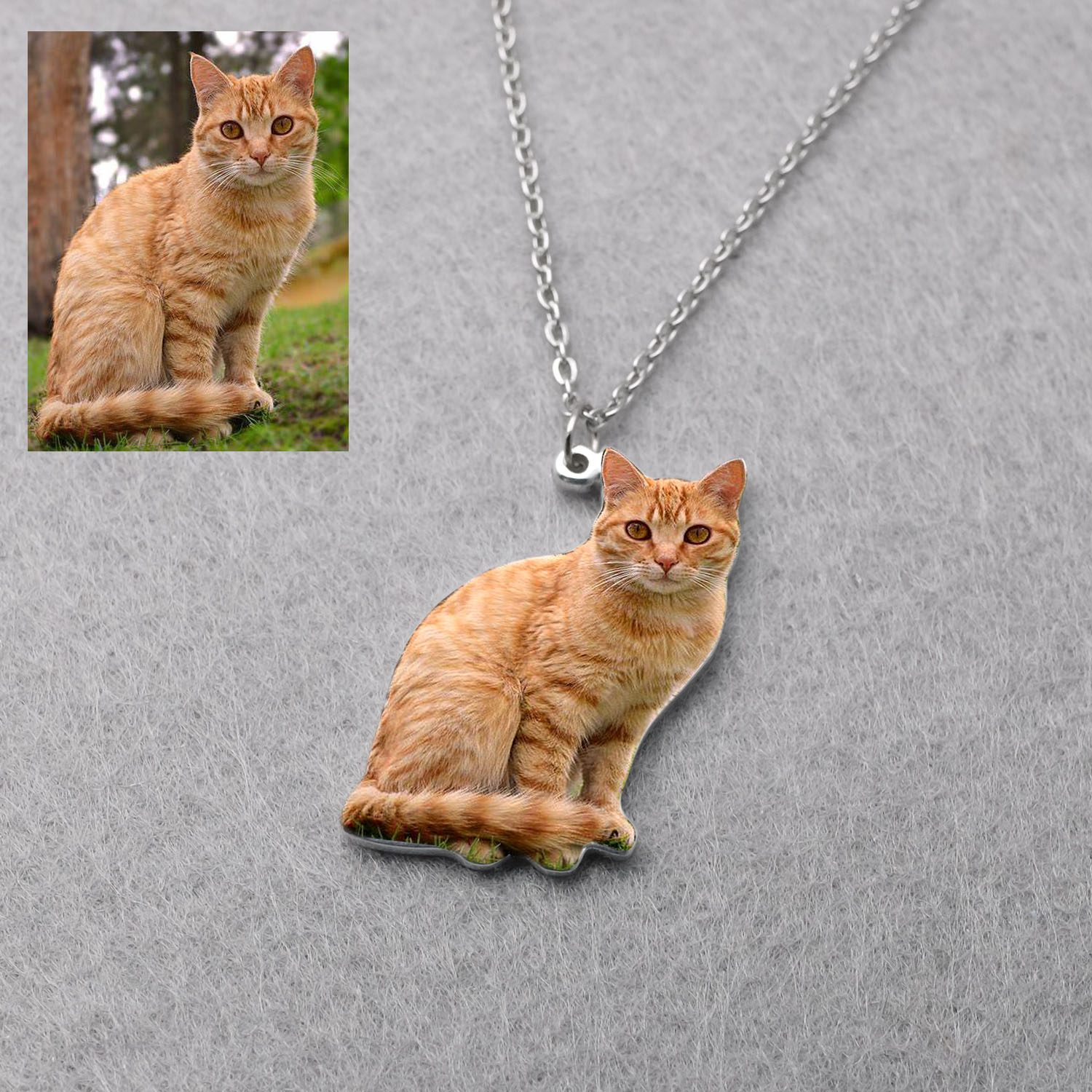 パーソナライズされたペット写真ネックレス、カスタムポートレー - Pet Portrait Custom のレビューと価格