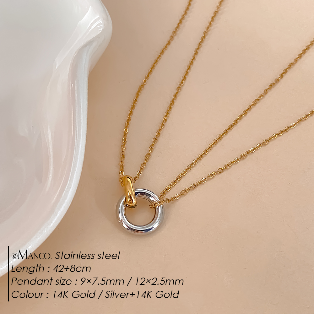 EMANCO ステンレススチール製ツートンカラーペンダントネ - Birth Flower Necklace のレビューと価格