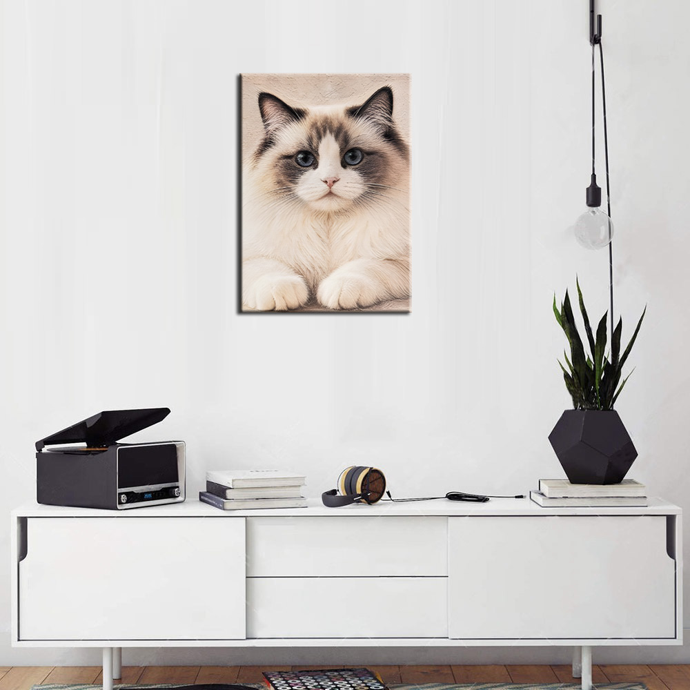 カスタム 3D キャンバステクスチャード猫ペットポートレート - Pet Portrait Custom のレビューと価格